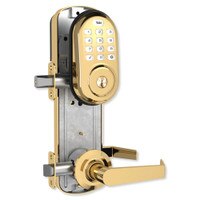 Yale Z-Wave Assure Interconnected Lockset with Push Button Deadbolt, Left Handed, Bright Brass